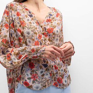 NWT Veronica Beard Neha Floral Print Blouse